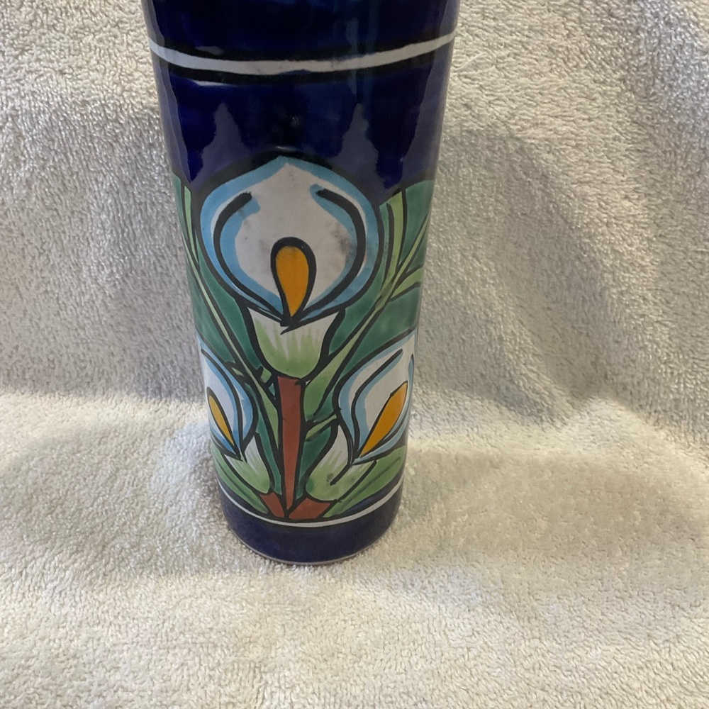 Hand painted pottery vase from Mexico
